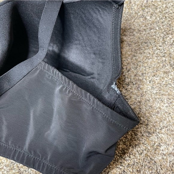 Cacique 44DDD Bra Black Lightly Padded Underwire Back Closure Sheer Back - Picture 3 of 4